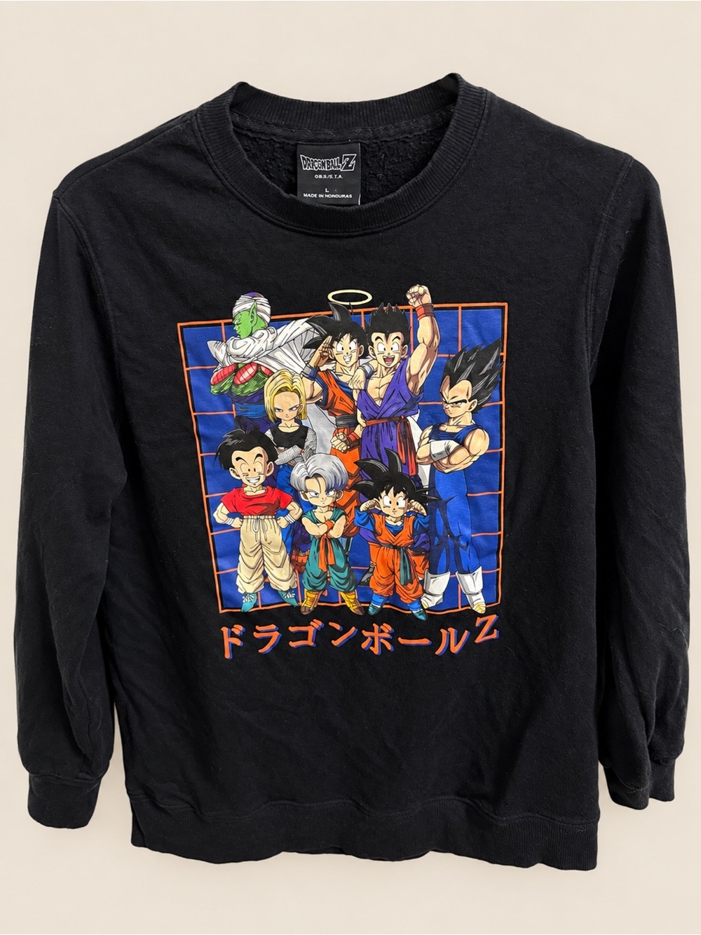 Kids Black Graphic Sweatshirt by Dragon Ball Z size large